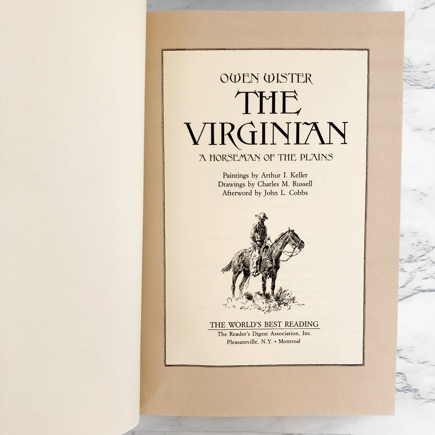 The Virginian by Owen Wister [ILLUSTRATED HARDCOVER / 1988]