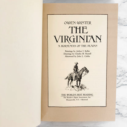 The Virginian by Owen Wister [ILLUSTRATED HARDCOVER / 1988]