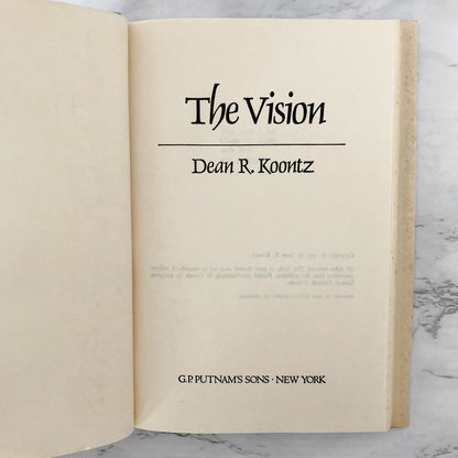The Vision by Dean Koontz [FIRST BOOK CLUB EDITION / 1977]