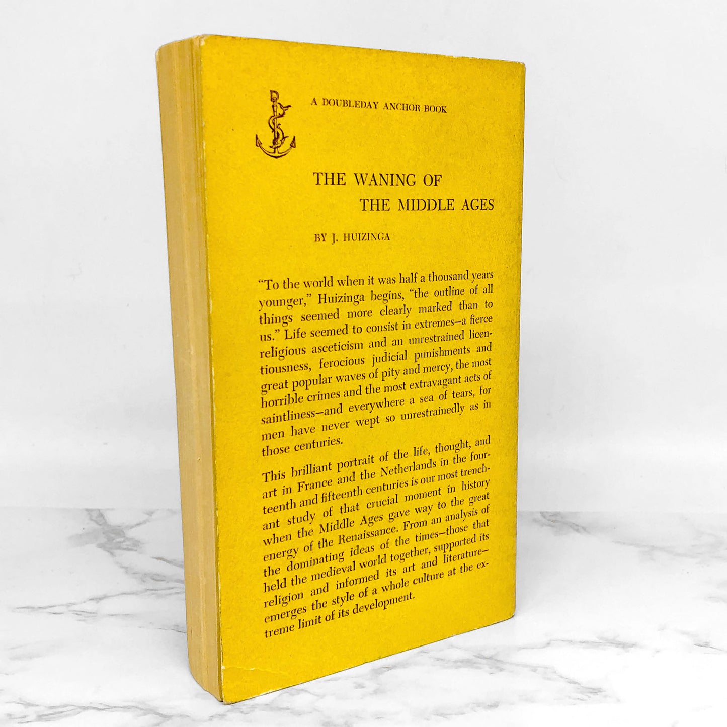 The Waning of the Middle Ages by Johan Huizinga [FIRST PAPERBACK PRINTING] 1954