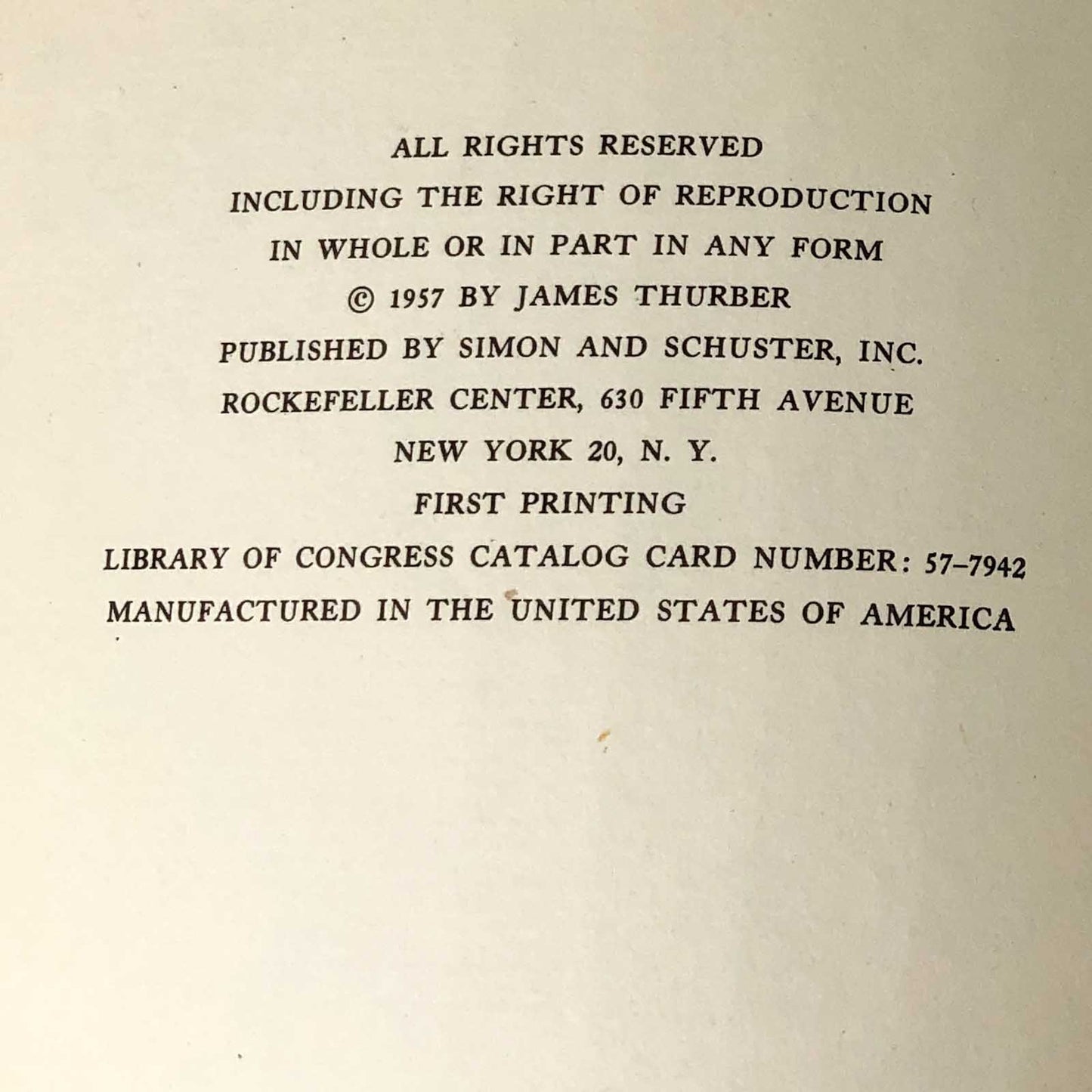 The Wonderful O by James Thurber [FIRST EDITION / FIRST PRINTING] 1957