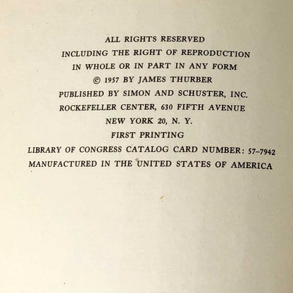 The Wonderful O by James Thurber [FIRST EDITION / FIRST PRINTING] 1957