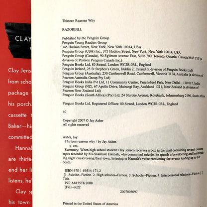 Thirteen Reasons Why by Jay Asher SIGNED! [FIRST EDITION]