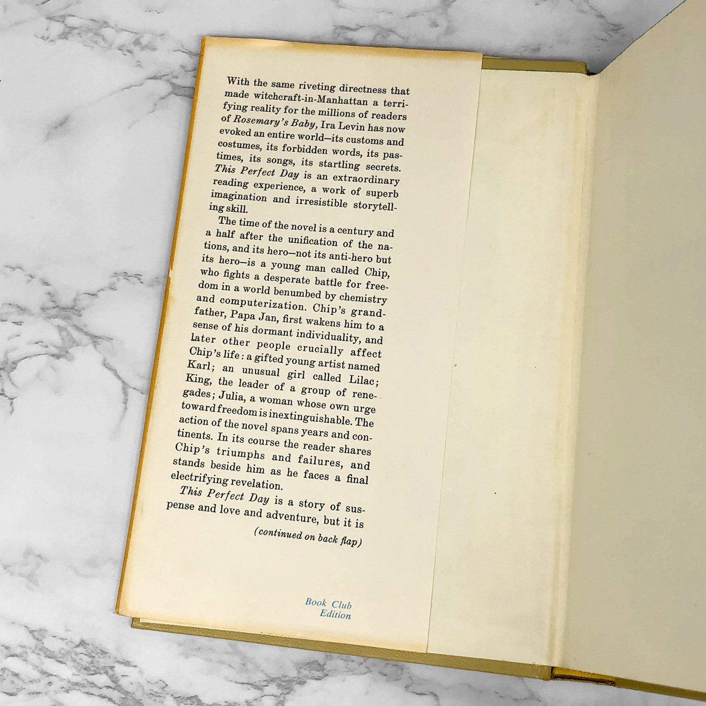 This Perfect Day by Ira Levin [FIRST BOOK CLUB EDITION] 1970