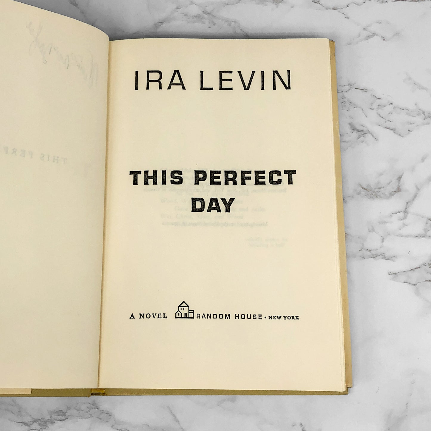 This Perfect Day by Ira Levin [FIRST BOOK CLUB EDITION] 1970