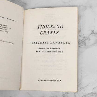 Thousand Cranes by Yasunari Kawabata [1981 TRADE PAPERBACK]