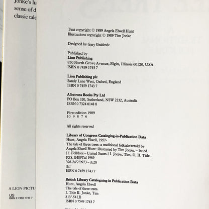 The Tale of Three Trees by Angela Elwell Hunt & Tim Jonke [FIRST EDITION] - Bookshop Apocalypse