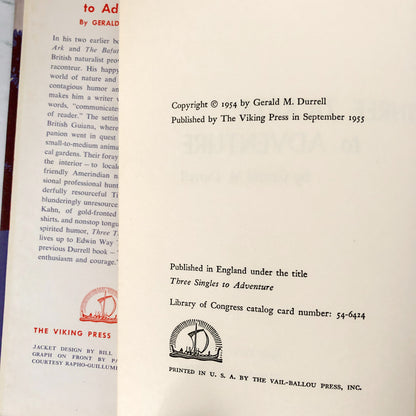 Three Tickets to Adventure by Gerald Durrell [FIRST EDITION / 1955]