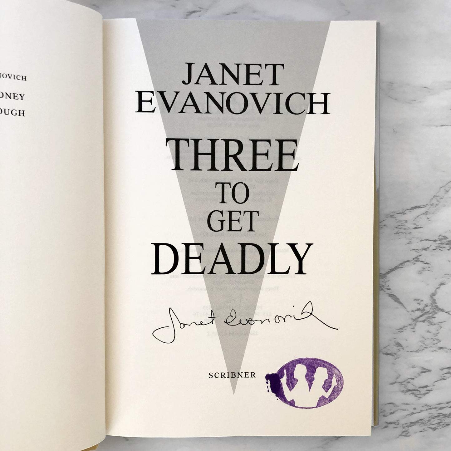 Three to Get Deadly by Janet Evanovich SIGNED! [FIRST EDITION]