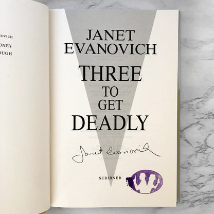 Three to Get Deadly by Janet Evanovich SIGNED! [FIRST EDITION]