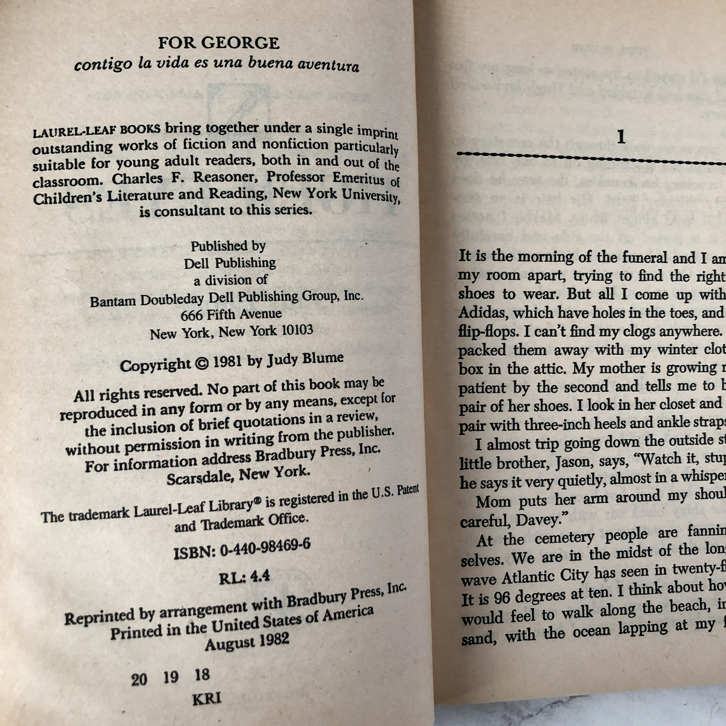 Tiger Eyes by Judy Blume [SIGNED] - Bookshop Apocalypse