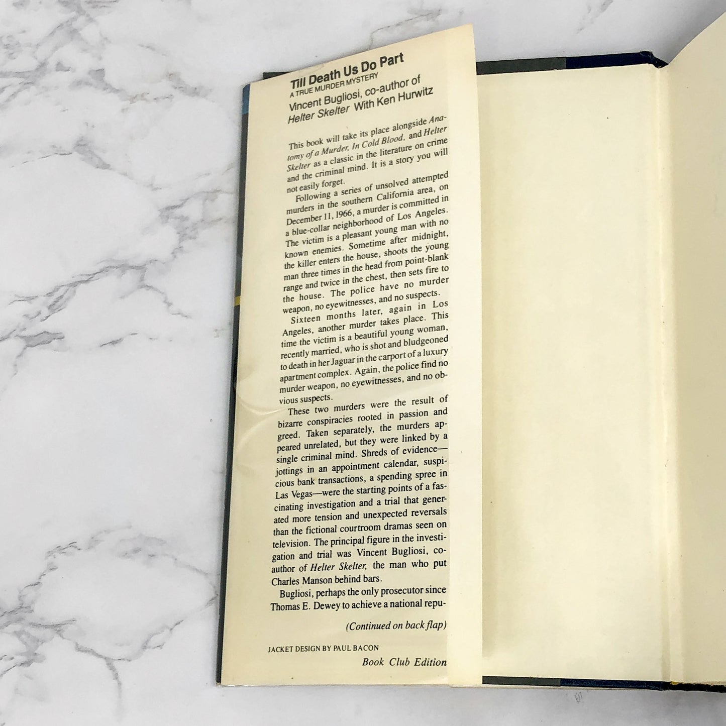 Till Death Us Do Part: A True Murder Mystery by Vincent Bugliosi [1978 HARDCOVER]