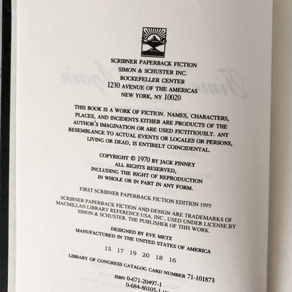 Time and Again by Jack Finney [HARDCOVER REISSUE / 1995]