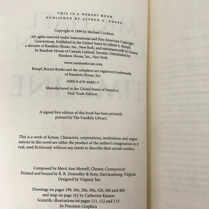 Timeline by Michael Crichton SIGNED! [FIRST EDITION • FIRST PRINTING] 1999