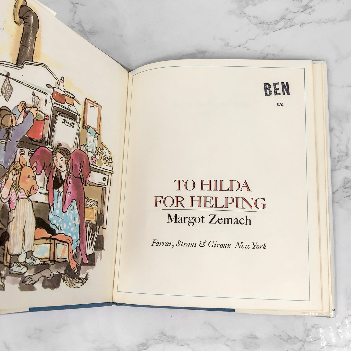 To Hilda For Helping by Margot Zemach [FIRST EDITION • FIRST PRINTING] 1977
