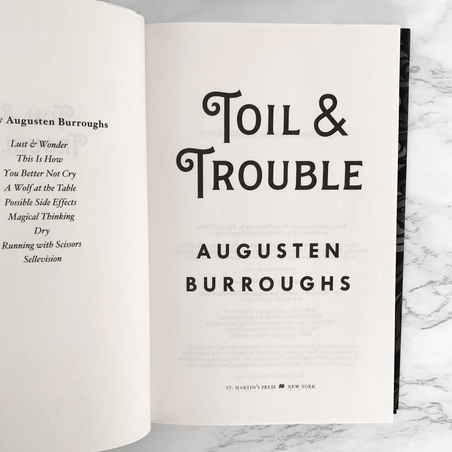 Toil & Trouble by Augusten Burroughs SIGNED! [FIRST EDITION] 2019 • St. Martin's Press