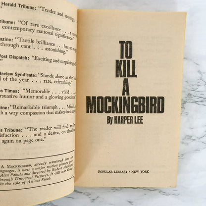 To Kill a Mockingbird by Harper Lee [1974 PAPERBACK]