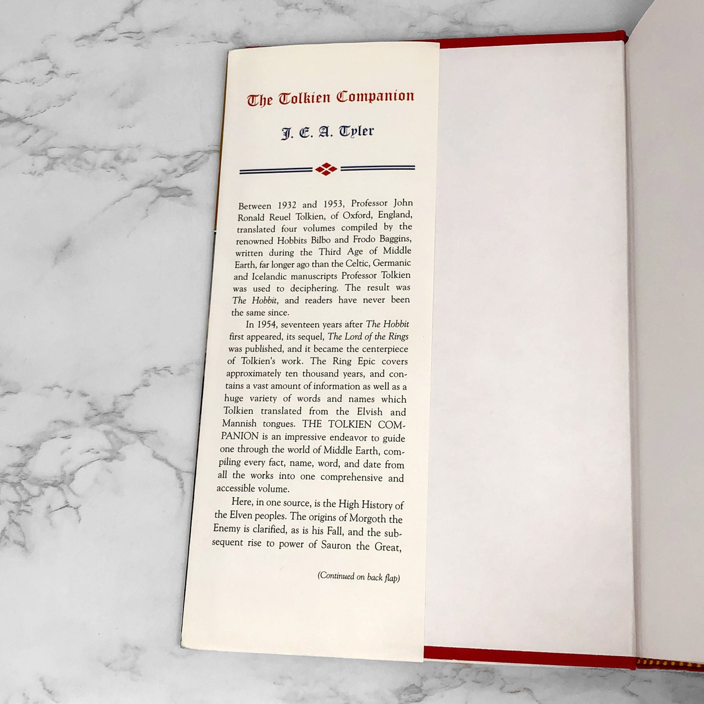 The Tolkien Companion by J.E.A. Tyler [HARDCOVER RE-ISSUE] 2000 • Gramercy Books