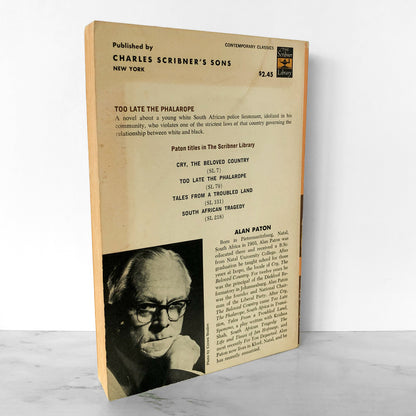 Too Late the Phalarope by Alan Paton [TRADE PAPERBACK / 1953]