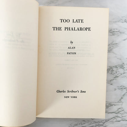 Too Late the Phalarope by Alan Paton [TRADE PAPERBACK / 1953]