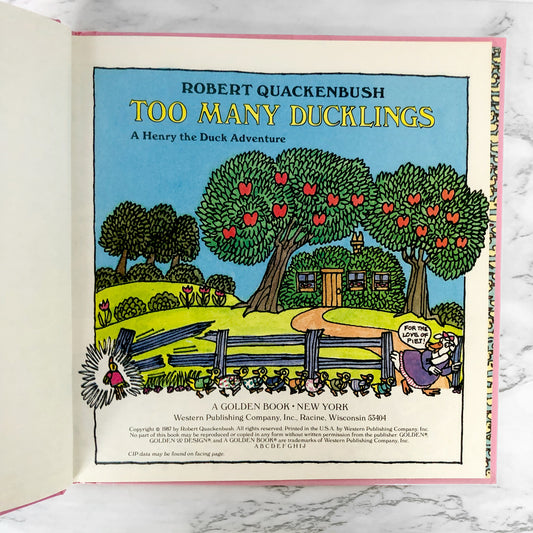 Too Many Ducklings: A Henry The Duck Adventure by Robert M. Quackenbush [FIRST EDITION / 1987]