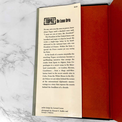 Topaz by Leon Uris [FIRST EDITION] 1967 • McGraw Hill