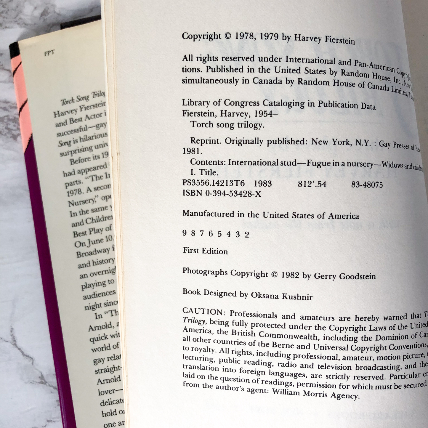 Torch Song Trilogy by Harvey Fierstein [SIGNED FIRST EDITION] - Bookshop Apocalypse