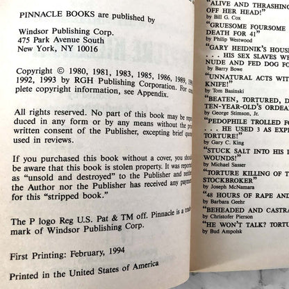 Torture Killers II by Rose G. Mandelsberg [FIRST PRINTING / 1994]