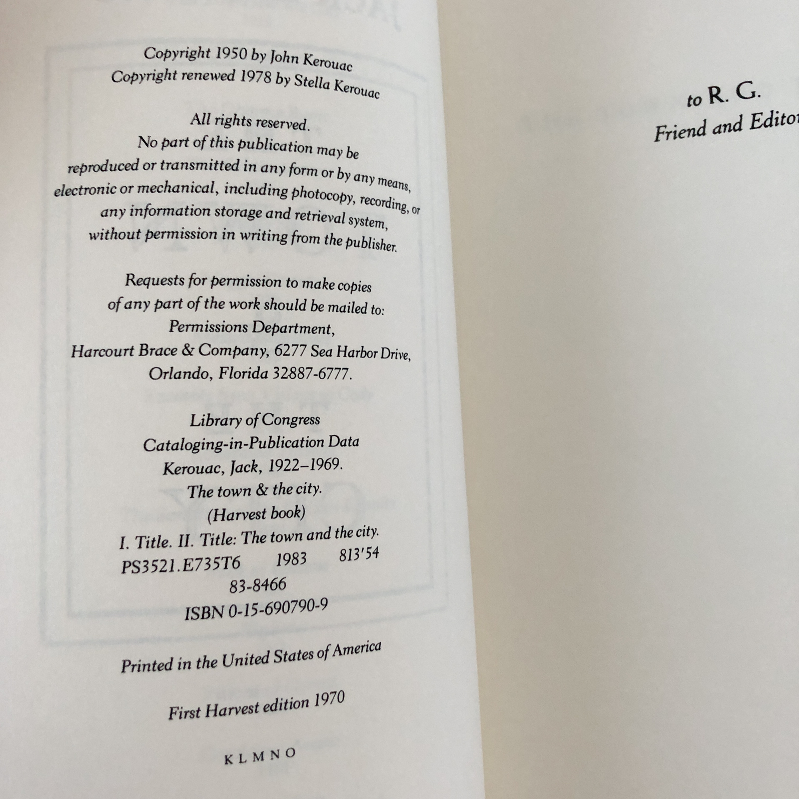 The Town and the City by Jack Kerouac [1983 TRADE PAPERBACK] - Bookshop Apocalypse