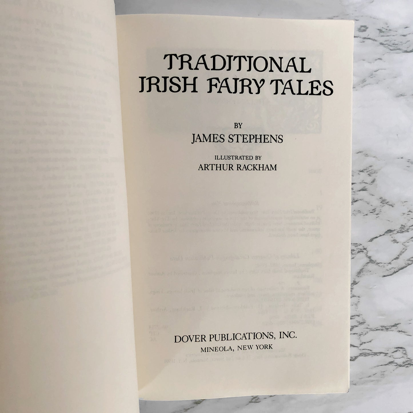 Traditional Irish Fairy Tales by James Stephens & Arthur Rackham [TRADE PAPERBACK / 1996]