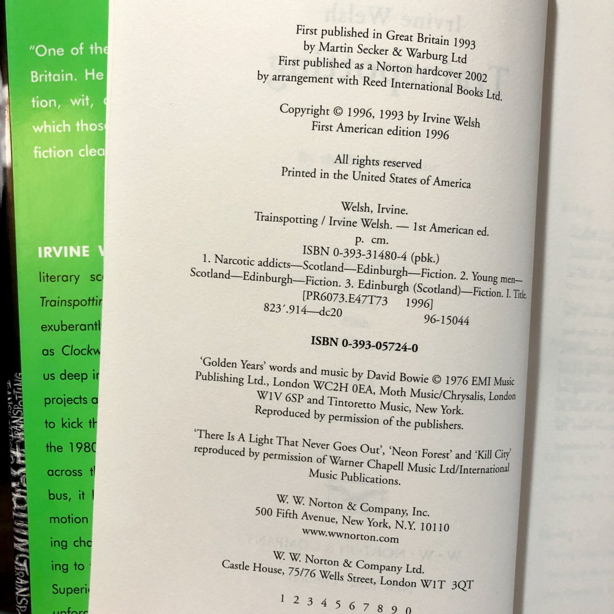 Trainspotting by Irvine Welsh [FIRST HARDCOVER PRINTING / U.S.] - Bookshop Apocalypse