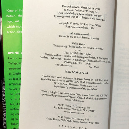 Trainspotting by Irvine Welsh [FIRST HARDCOVER PRINTING / U.S.] - Bookshop Apocalypse