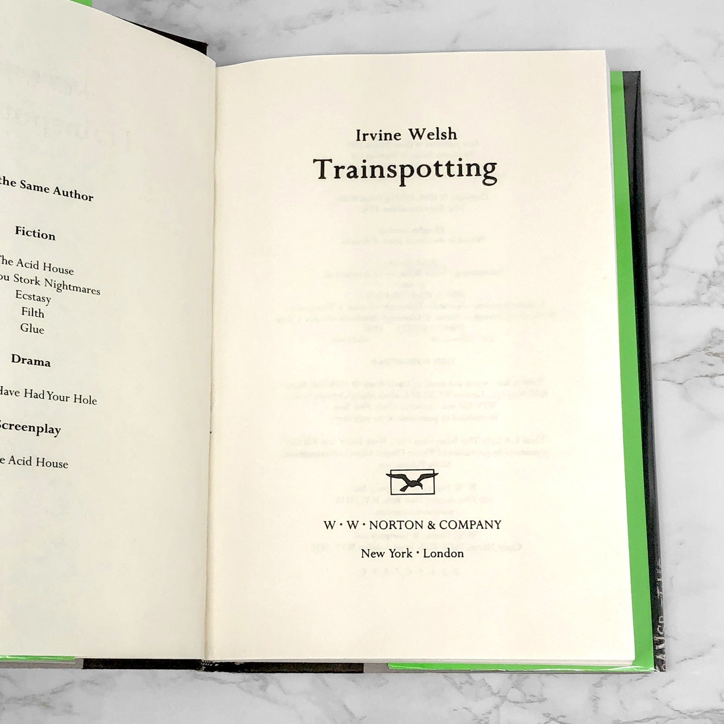 Trainspotting by Irvine Welsh [FIRST EDITION HARDCOVER] 2002
