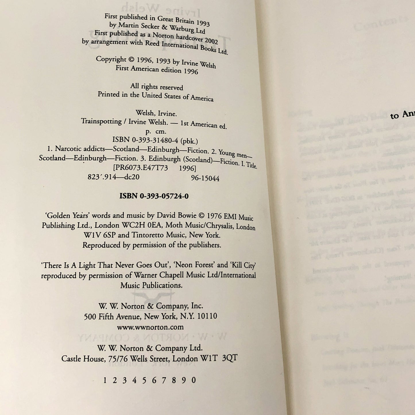 Trainspotting by Irvine Welsh [FIRST EDITION HARDCOVER] 2002 • First Printing • Norton