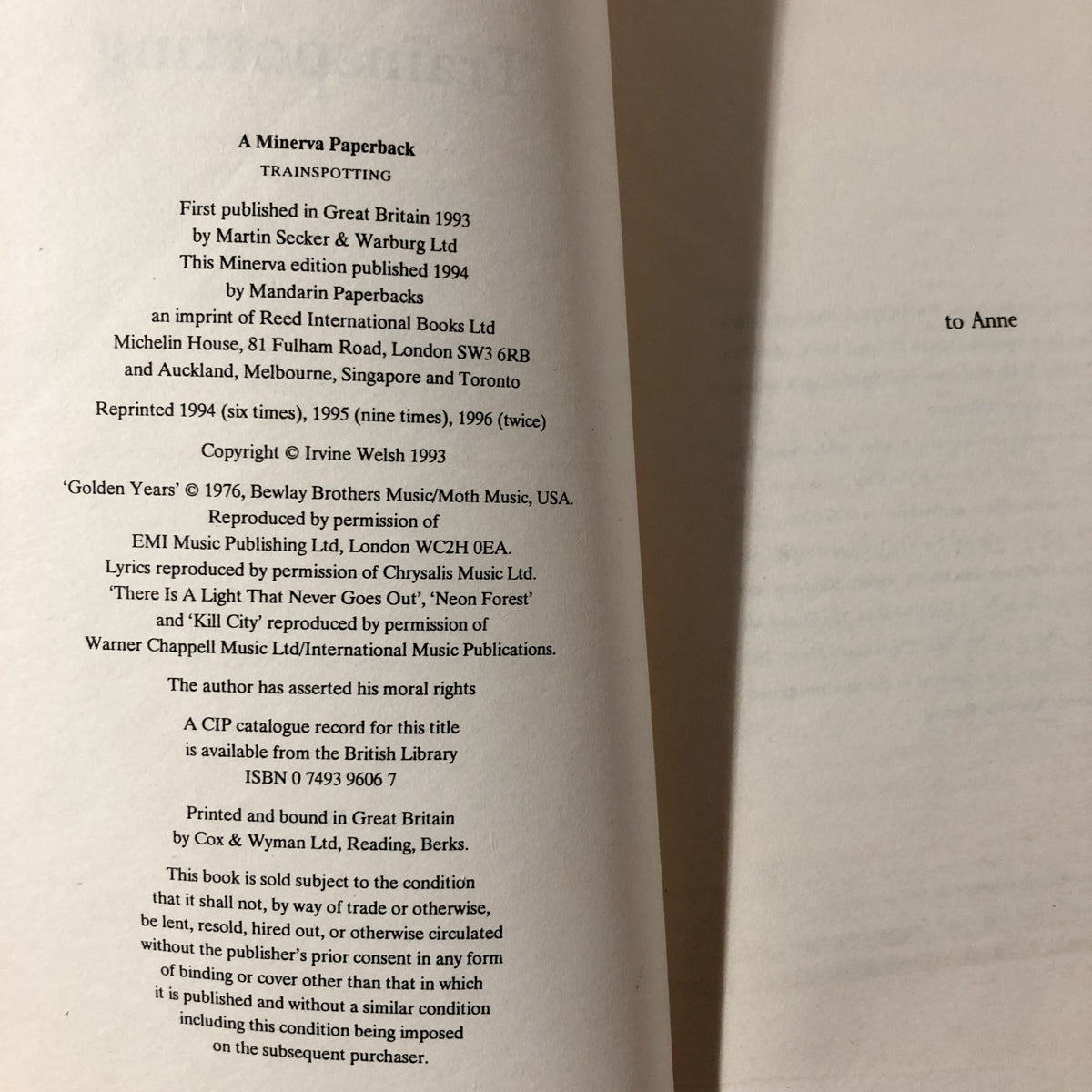 Trainspotting by Irvine Welsh [U.K. TRADE PAPERBACK / 1994] - Bookshop Apocalypse