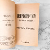 Transformation: The Breakthrough by Whitley Strieber [1989 PAPERBACK]