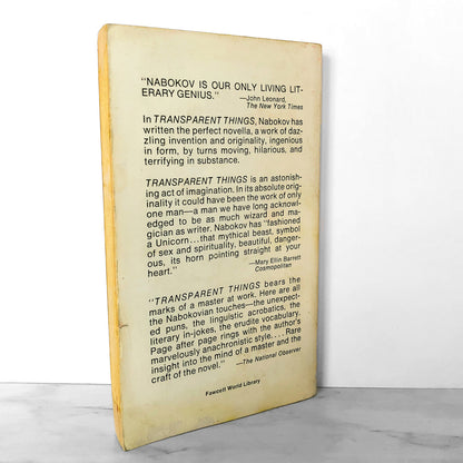 Transparent Things by Vladimir Nabokov [FIRST PAPERBACK PRINTING] 1974