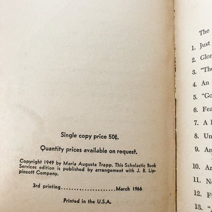 The Story of the Trapp Family Singers by Maria Augusta von Trapp [MOVIE TIE-IN EDITION / 1966]