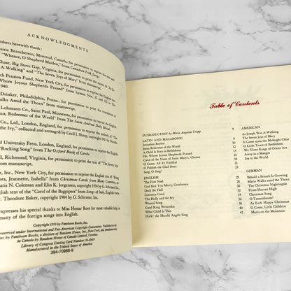 The Trapp Family Book of Christmas Songs [VINTAGE TRADE PAPERBACK] 1973 ❧ Pantheon Books