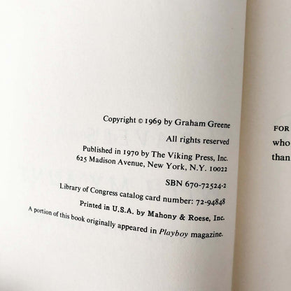 Travels With My Aunt by Graham Greene [FIRST BOOK CLUB EDITION / 1970]