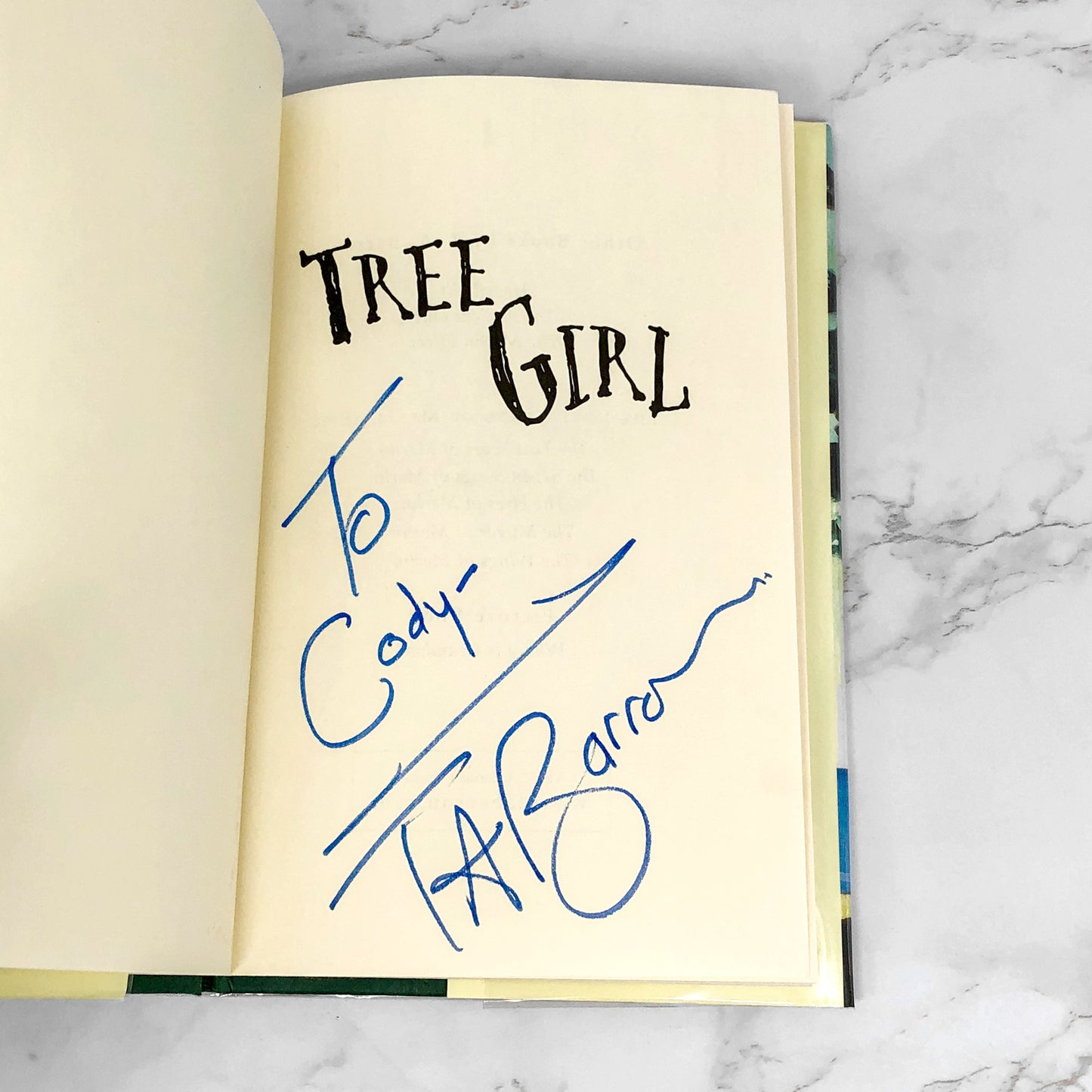 Tree Girl by T.A. Barron SIGNED! [FIRST EDITION] 2001