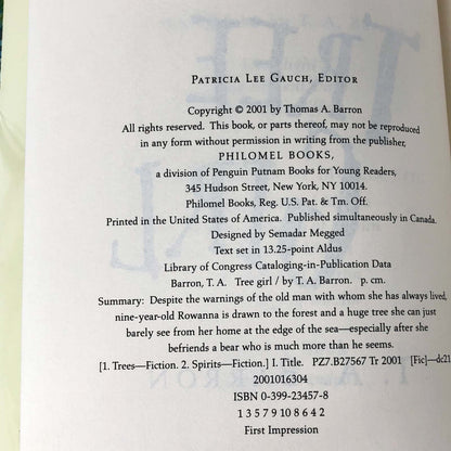 Tree Girl by T.A. Barron SIGNED! [FIRST EDITION] 2001