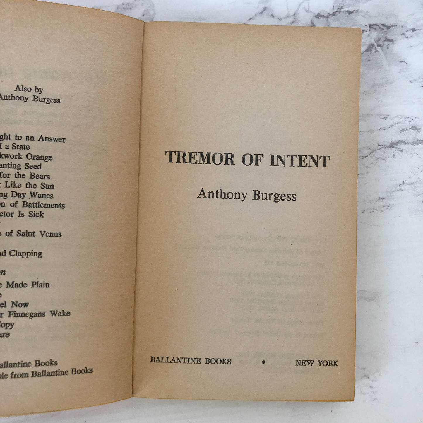 Tremor of Intent by Anthony Burgess [1972 PAPERBACK] - Bookshop Apocalypse