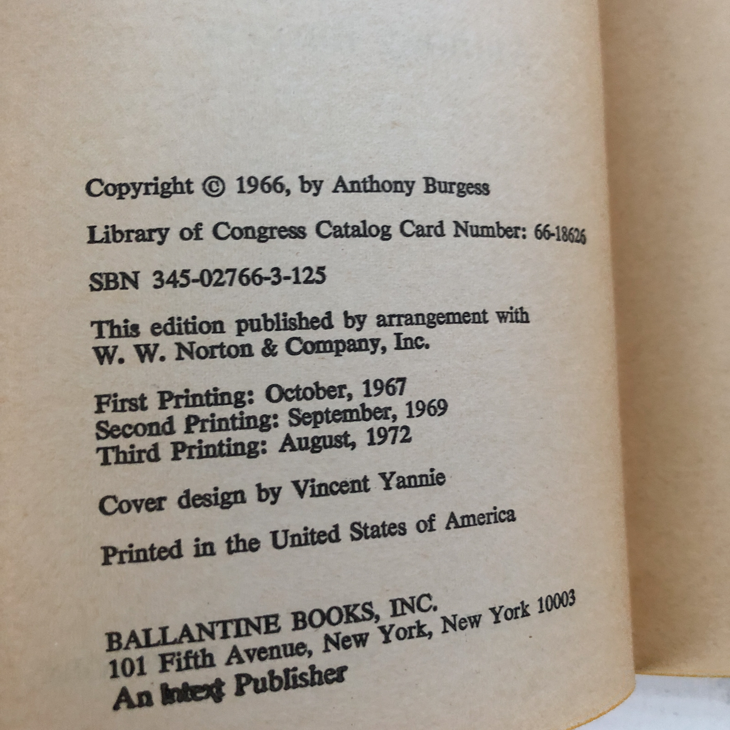 Tremor of Intent by Anthony Burgess [1972 PAPERBACK] - Bookshop Apocalypse