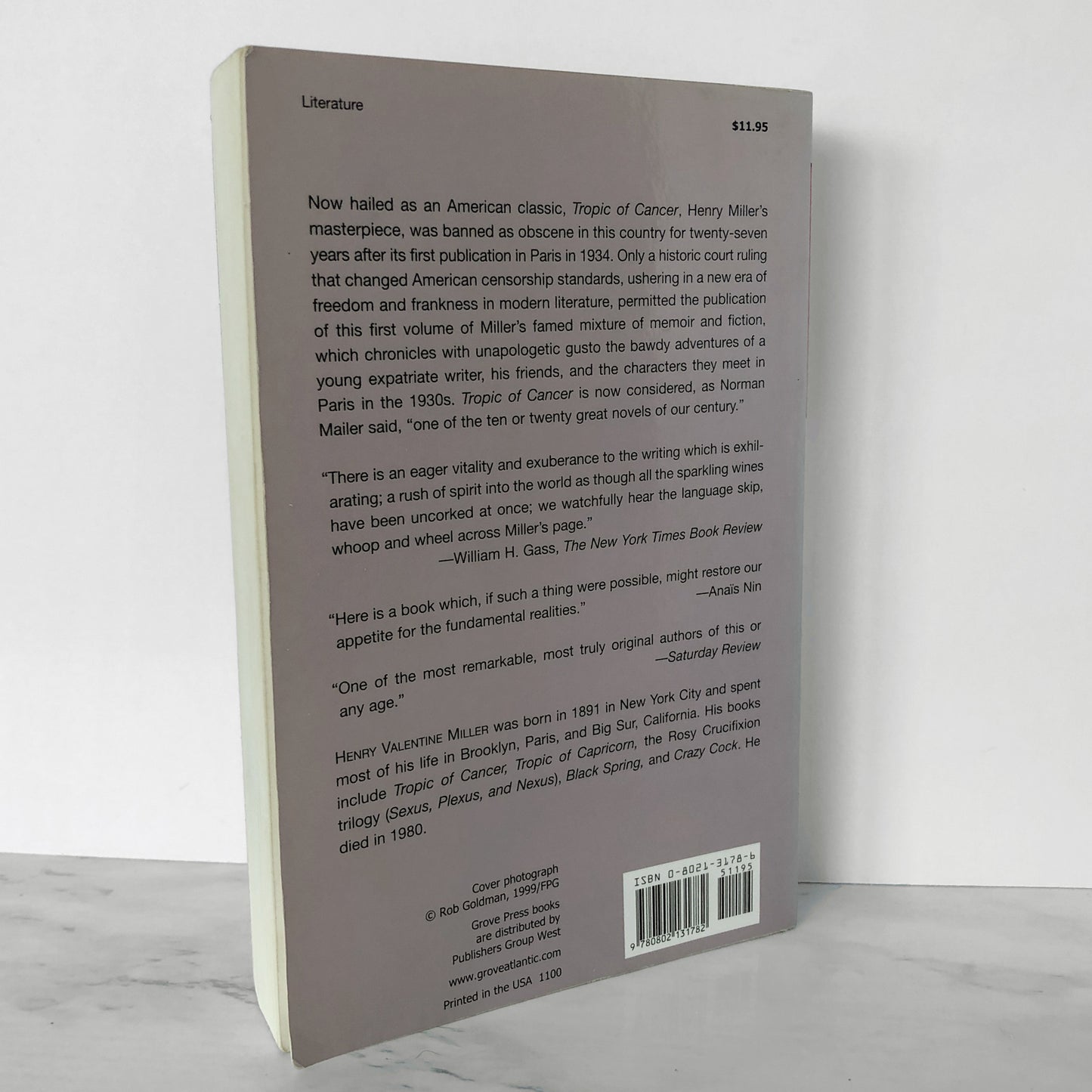 Tropic of Cancer by Henry Miller [TRADE PAPERBACK / 1994]