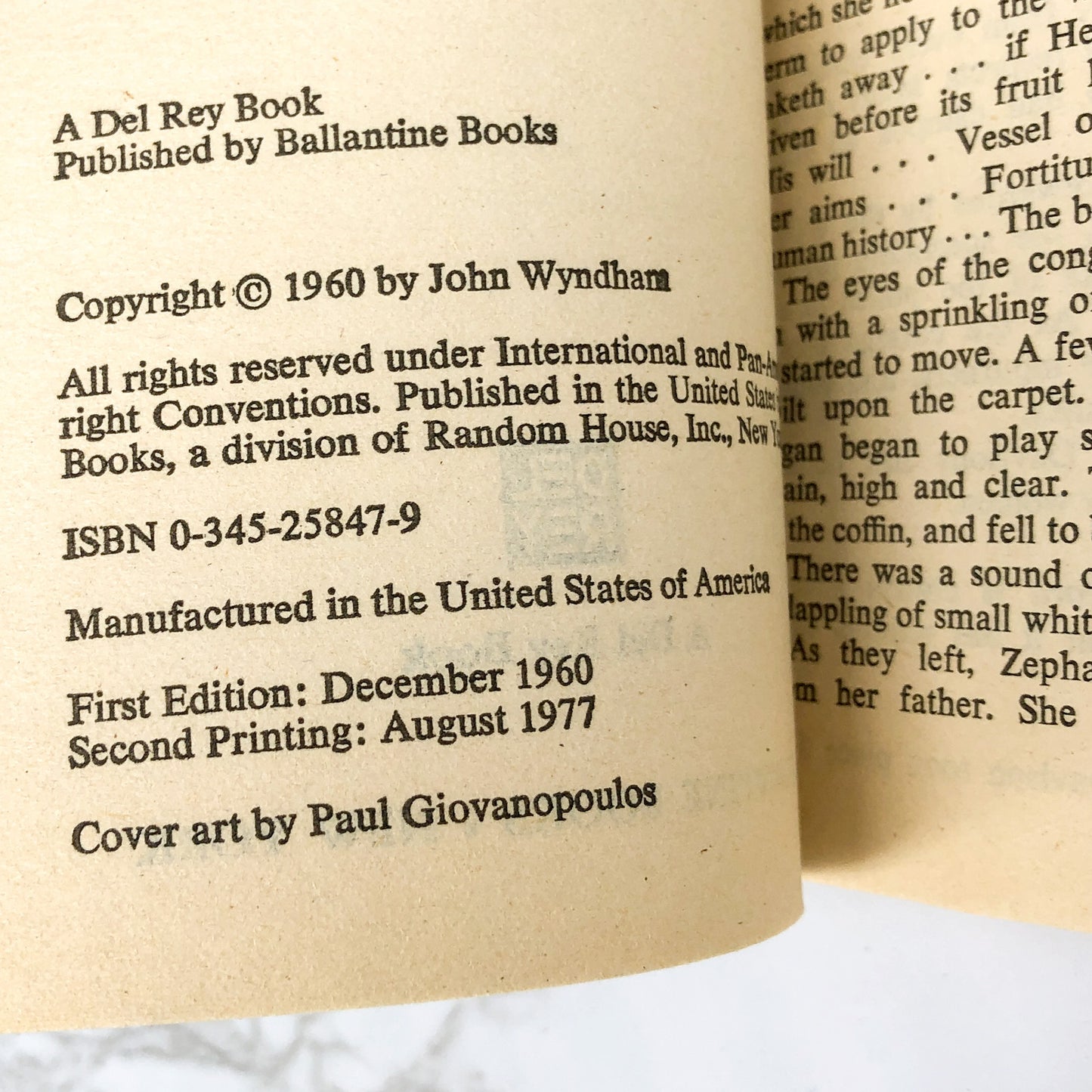 Trouble with Lichen by John Wyndham [FIRST EDITION PAPERBACK] 1977