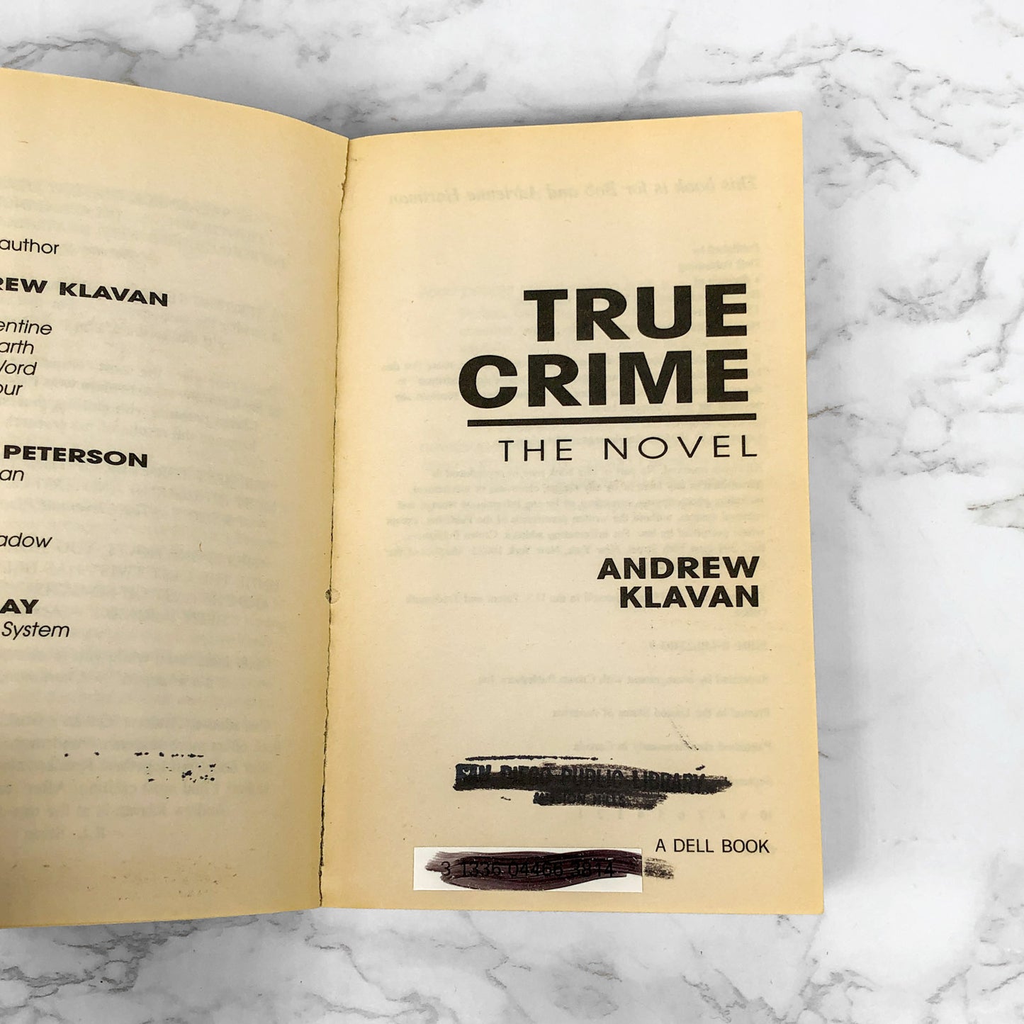 True Crime by Andrew Klavan [FIRST PAPERBACK PRINTING] 1997