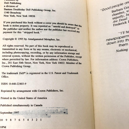 True Crime by Andrew Klavan [FIRST PAPERBACK PRINTING] 1997