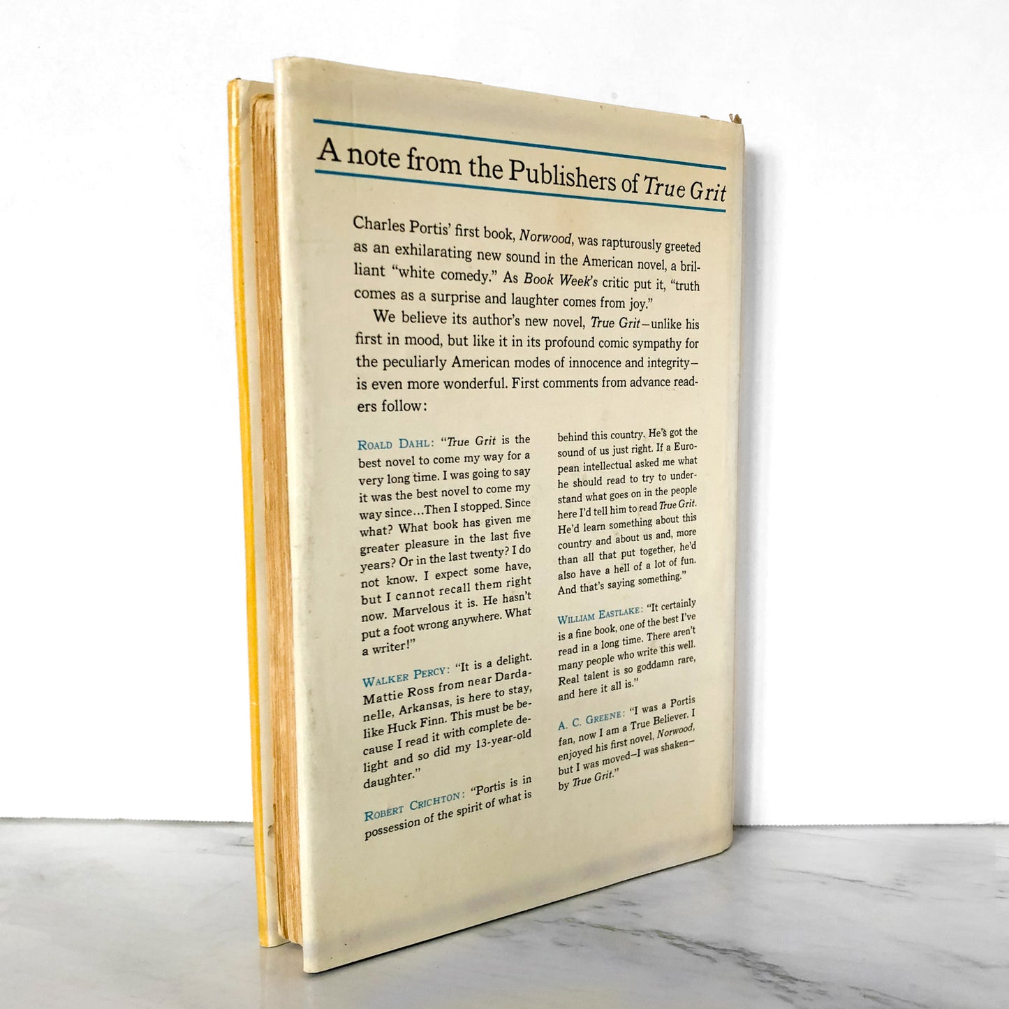 True Grit by Charles Portis [FIRST EDITION / 1968]