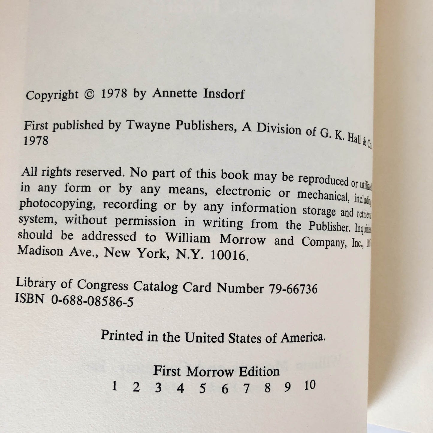 François Truffaut by Annette Insdorf [FIRST PAPERBACK PRINTING / 1979]